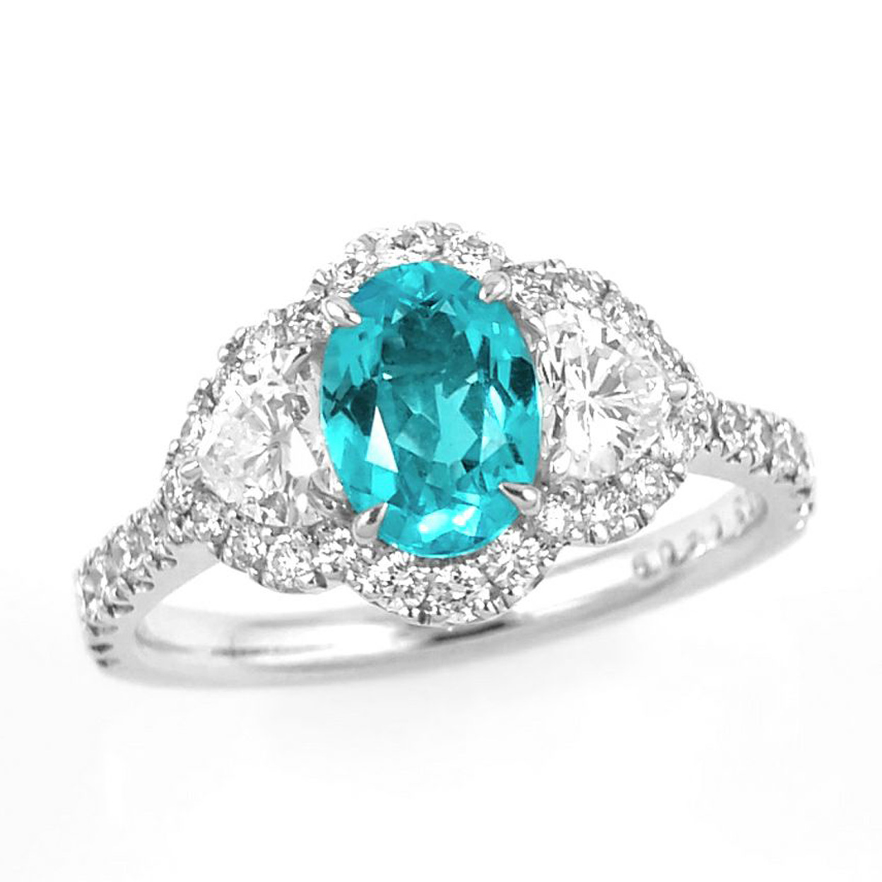 ブラジル産パライバトルマリンプラチナリング