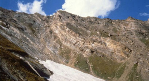標高4500mに位置するカシミールサファイアの一次鉱床