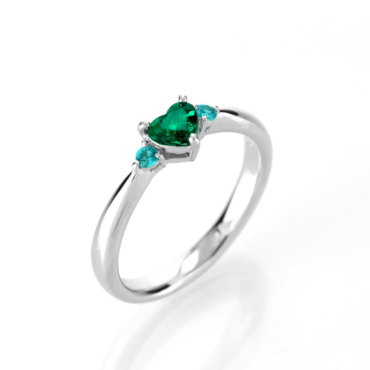 コロンビア産無処理エメラルド(ノンオイル)0.26ctプラチナリングパライバトルマリン0.06ct付(GRS宝石鑑別書付)