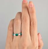 コロンビア産エメラルド0.45ct0.16ctプラチナリングダイヤ0.37ct付(GIA宝石鑑別書付)【F1】