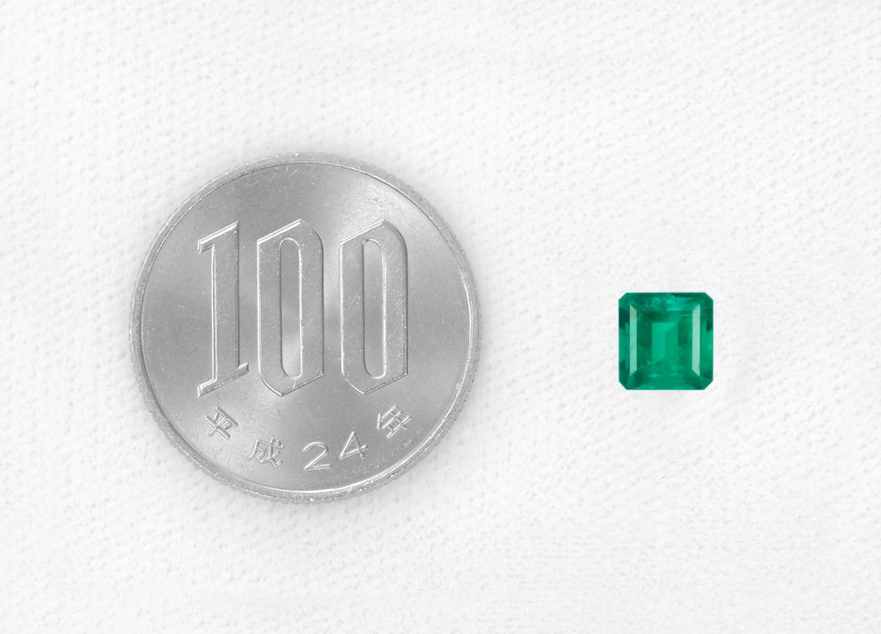コロンビア産エメラルド1.28ct(中央宝石研究所宝石鑑別書付)