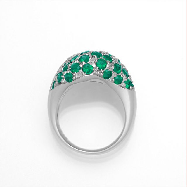 コロンビア産エメラルド1.72ctプラチナリングダイヤ0.88ct付(中央宝石研究所宝石鑑別書付)