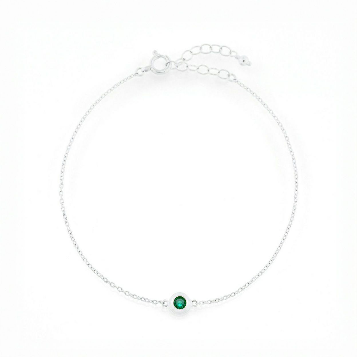 エメラルドプラチナブレスレット -緑の女神-