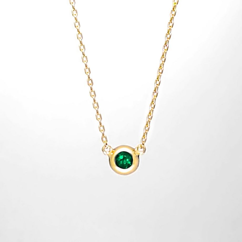 エメラルドゴールドネックレス-緑の女神-
