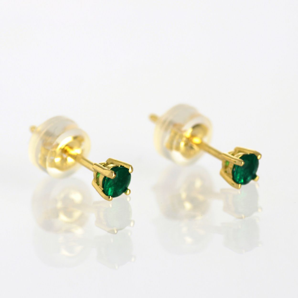 コロンビア産エメラルドK18ゴールドピアス