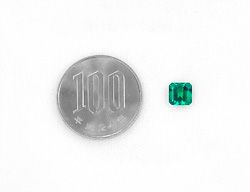 em2735 コロンビア産エメラルドエメラルドカット1.06ct(中央宝石研究所宝石鑑別書付)