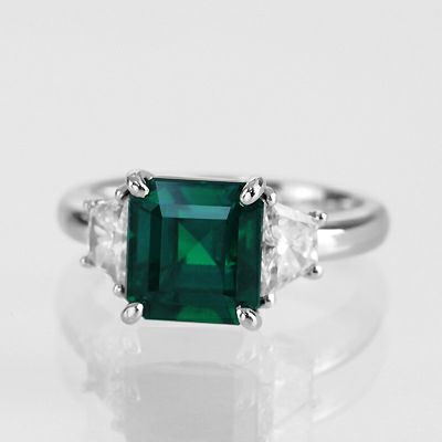 コロンビア産無処理エメラルド(ノンオイル)3.18ctプラチナリングダイヤ0.78ct付(GRS宝石鑑別書付)