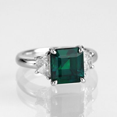 コロンビア産無処理エメラルド(ノンオイル)3.18ctプラチナリングダイヤ0.78ct付(GRS宝石鑑別書付)