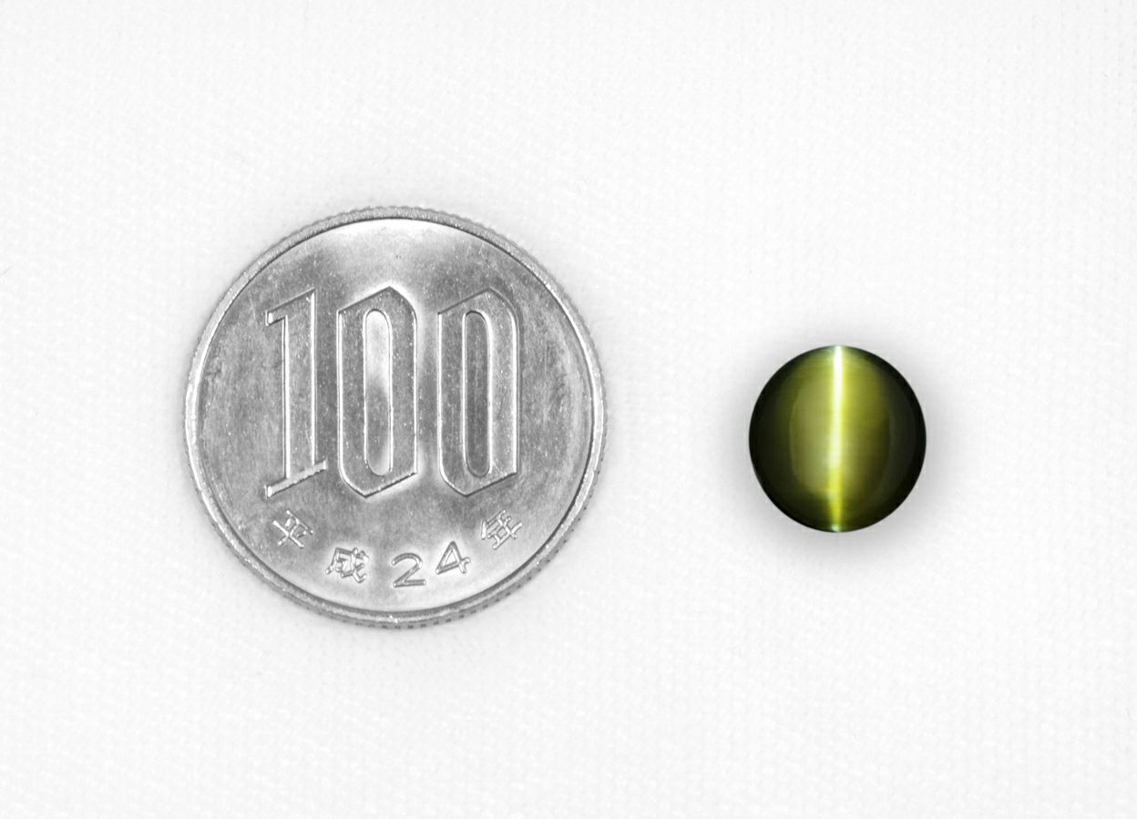 クリソベリルキャッツアイ5.41ct(中央宝石研究所宝石鑑別書付)