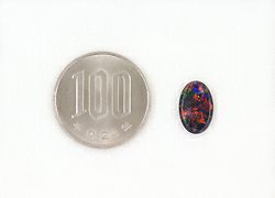 em4311 ブラックオパール カボションカット1.88ct(中央宝石研究所宝石鑑別書付)