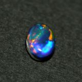 ブラックオパールカボション0.94ct(中央宝石研究所宝石鑑別書付