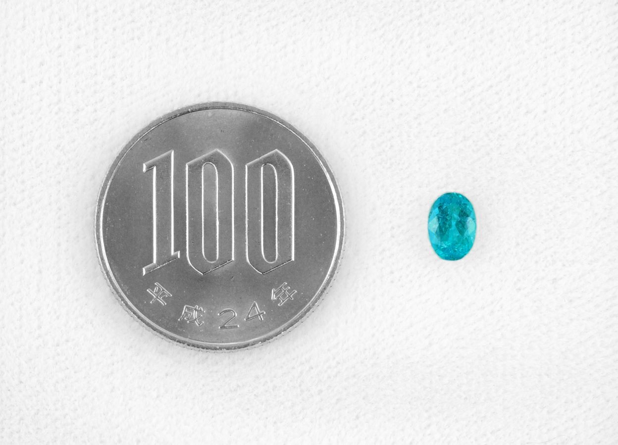 ブラジル産バターリャ鉱山パライバトルマリン0.538ct(中央宝石研究所宝石鑑別書 GRS宝石鑑別書 GIA宝石鑑別書付)