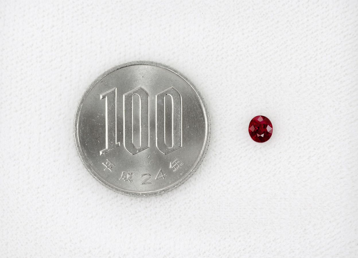 ミャンマー産非加熱ピジョンブラッドルビー0.52ct(GRS宝石鑑別書付)