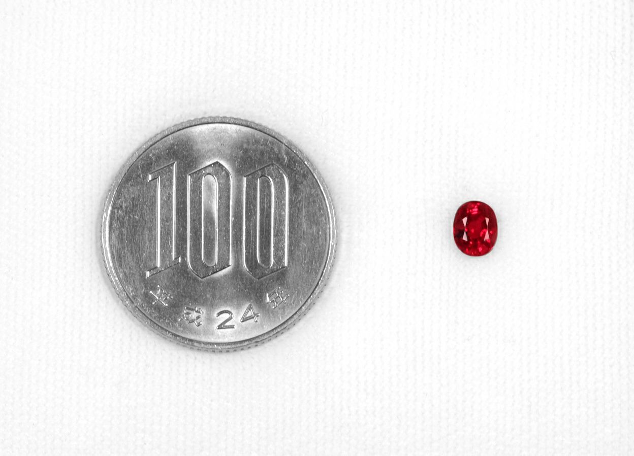 ミャンマー産非加熱ピジョンブラッドルビー0.63ct(GRS宝石鑑別書付)