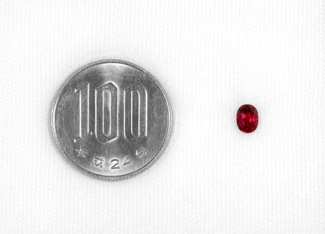 ミャンマー産非加熱ピジョンブラッドルビー0.65ct(GRS宝石鑑別書付