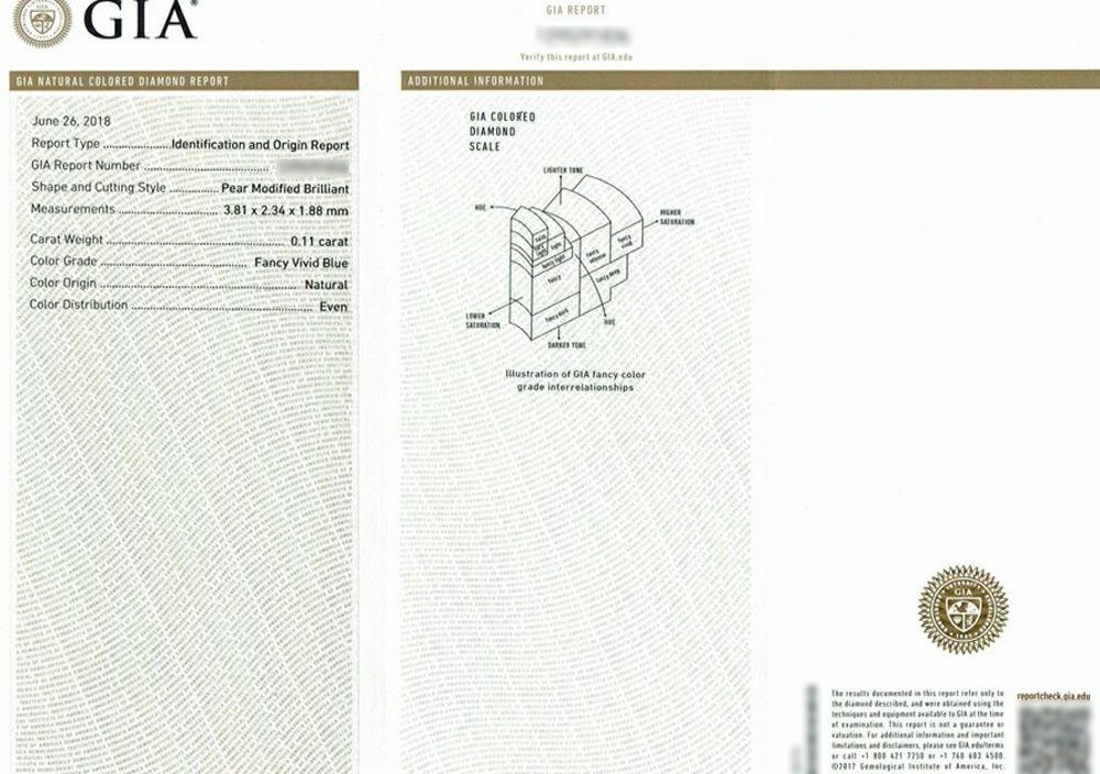 GIAダイヤモンド鑑定書