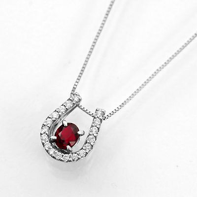ミャンマー産非加熱ピジョンブラッドルビー0.38ctプラチナネックレスダイヤ0.129ct付(GRS宝石鑑別書付)