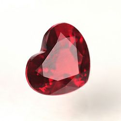 高品質ミャンマー産ピジョンブラッド非加熱ルビールース ハートカット 0.83ct (GRSミャンマー産非加熱ピジョンブラッドルビー鑑別書付)