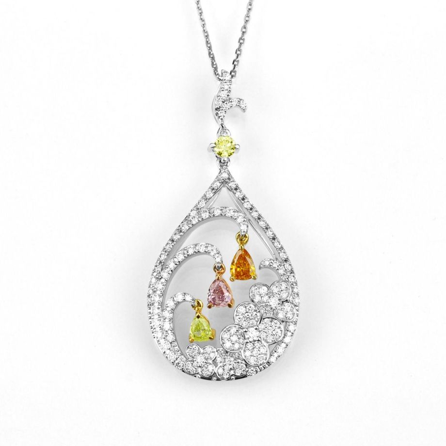 ジュエリー jewelry ダイヤモンド  ペアシェイプダイヤ アクセサリー ネックレス K18WG ホワイトゴールドアクセサリー