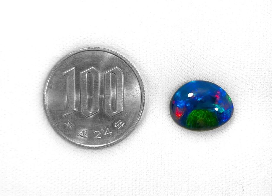 ブラックオパール7.02ct(中央宝石研究所宝石鑑別書付)