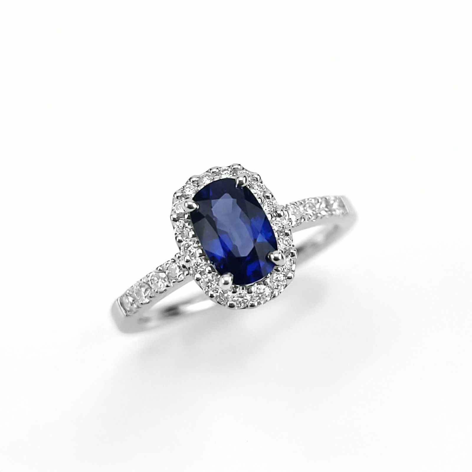 非加熱コーンフラワーブルーサファイア1.00ctプラチナリングダイヤ0.28ct付 (AIGS宝石鑑別書付)