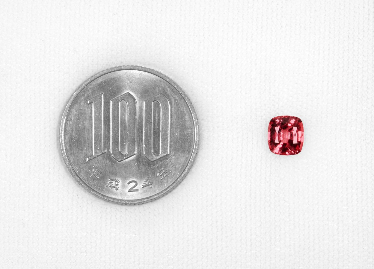 非加熱パパラチャサファイア1.10ct(GRS宝石鑑別書付)