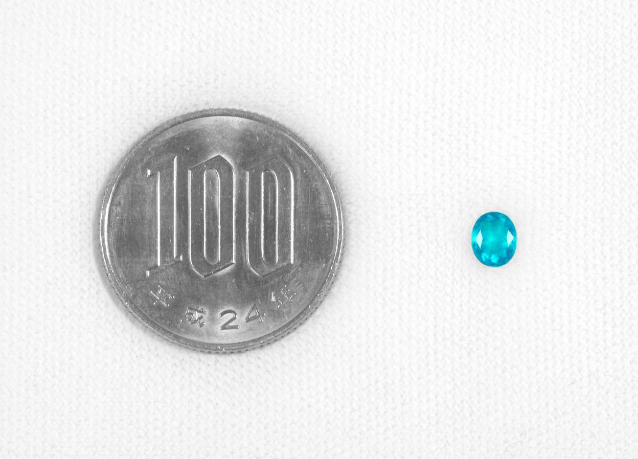 ブラジル産バターリャ鉱山パライバトルマリン0.373ct(中央宝石研究所宝石鑑別書 GRS宝石鑑別書付)