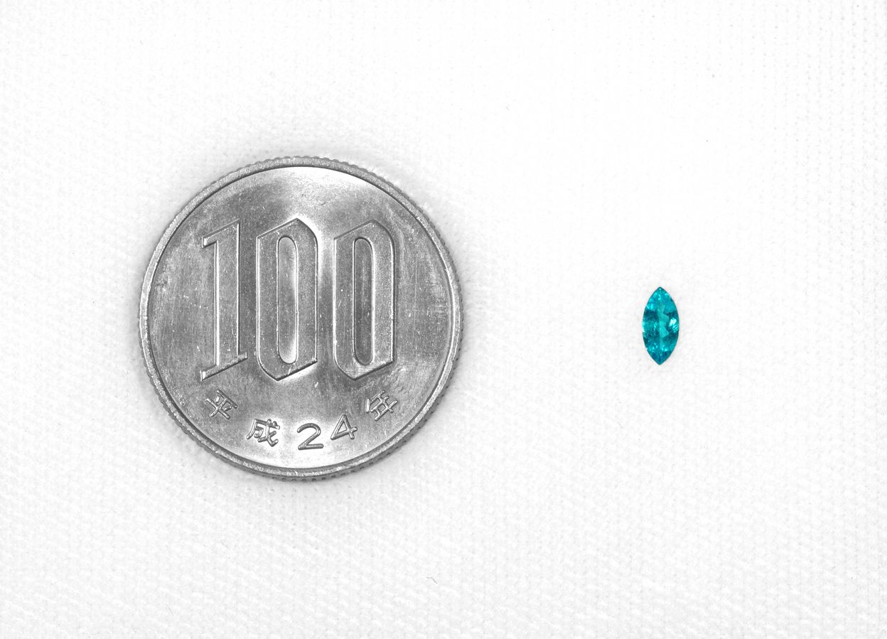 ブラジル産バターリャ鉱山パライバトルマリン0.130ct(中央宝石研究所宝石鑑別書付)