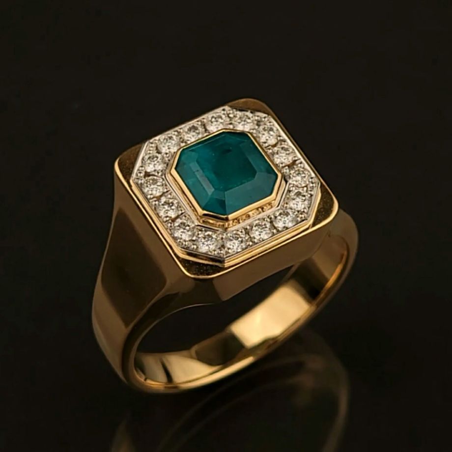 コロンビア産エメラルド1.87ctK18ゴールドリングダイヤ0.43ct付(GIA宝石鑑別書付)【F1】