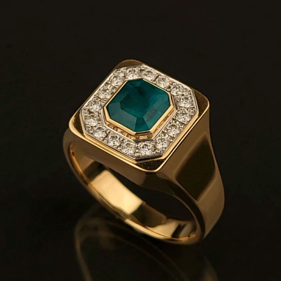 コロンビア産エメラルド1.87ctK18ゴールドリングダイヤ0.43ct付(GIA宝石鑑別書付)【F1】