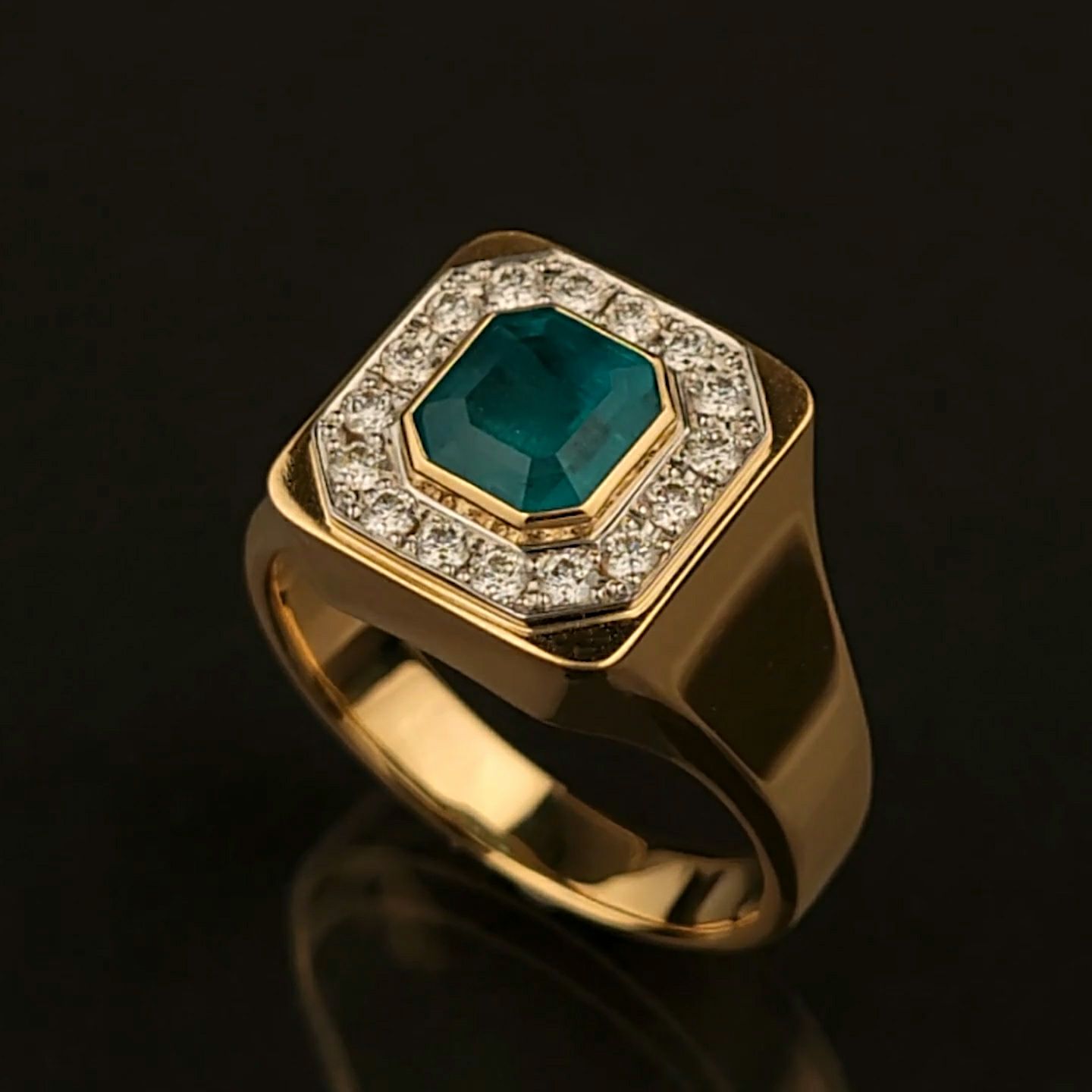 コロンビア産エメラルド1.87ctK18ゴールドリングダイヤ0.43ct付(GIA宝石鑑別書付)【F1】