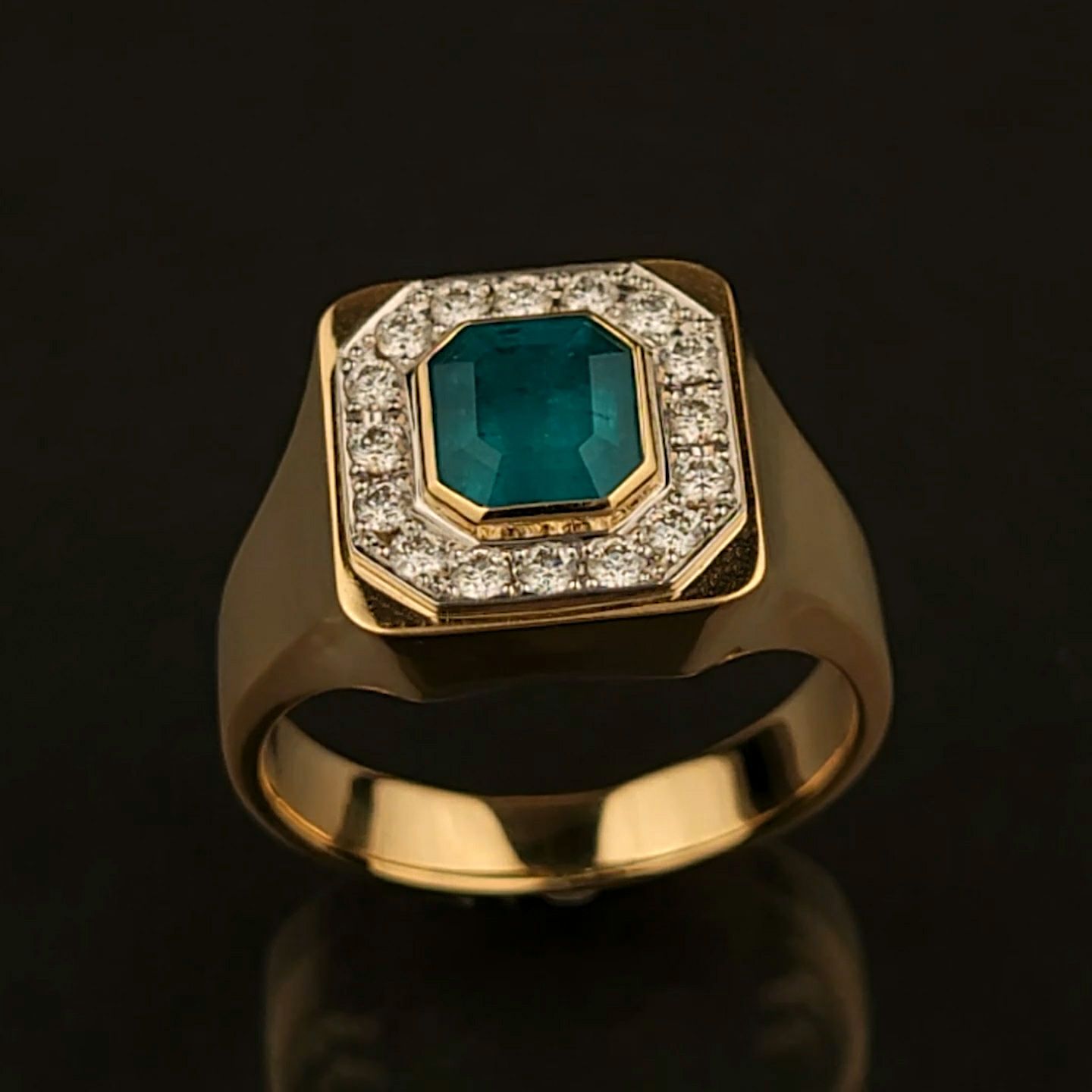 コロンビア産エメラルド1.87ctK18ゴールドリングダイヤ0.43ct付(GIA宝石鑑別書付)【F1】