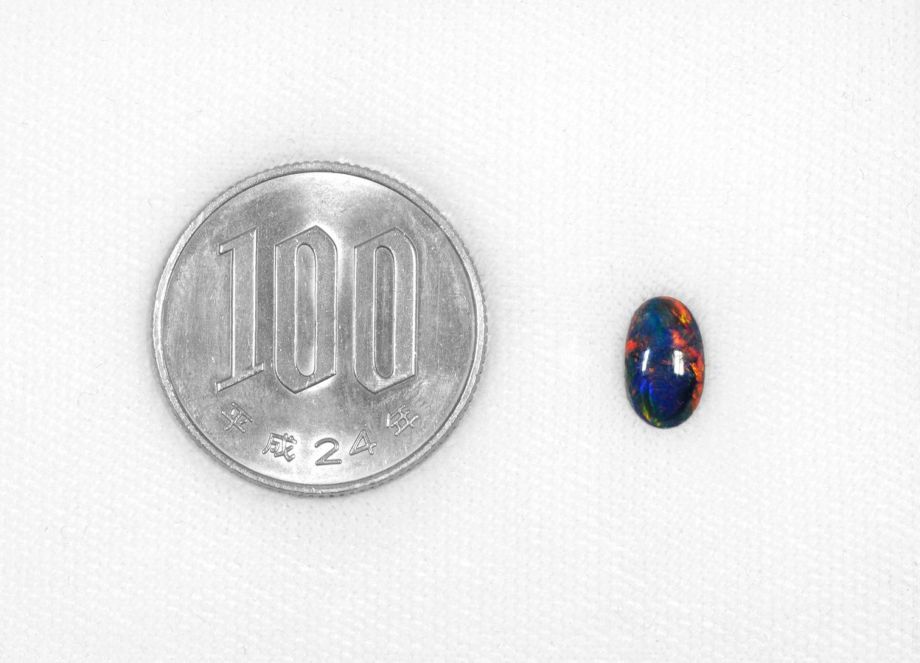 ブラックオパール1.096ct(中央宝石研究所宝石鑑別書付)