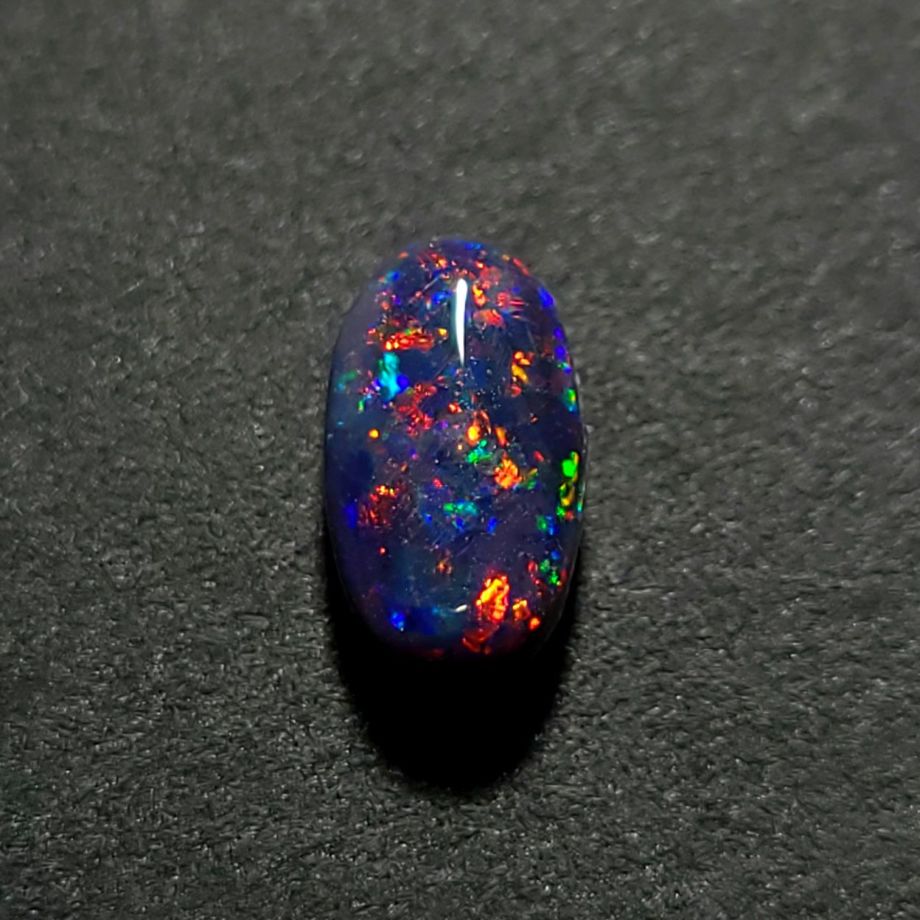 ブラックオパール1.26ct(中央宝石研究所宝石鑑別書付)