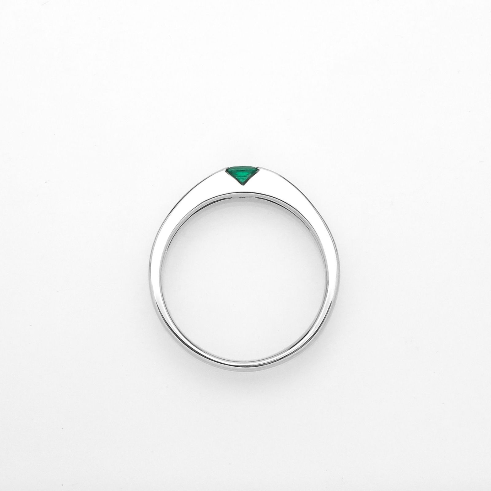 コロンビア産無処理エメラルド(ノンオイル)0.14ctプラチナリング(GIA宝石鑑別書付)