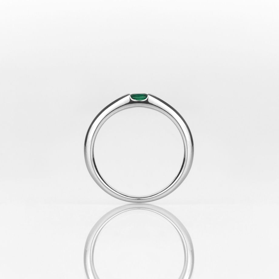 コロンビア産無処理エメラルド(ノンオイル)0.16ctプラチナリング(GIA宝石鑑別書付)