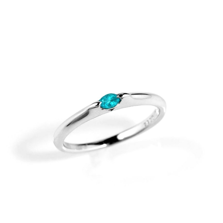 パライバトルマリン ダイヤ プラチナ リング 15号 ブラジル産パライバトルマリン 0.15ct ダイヤモンド 0.33ct