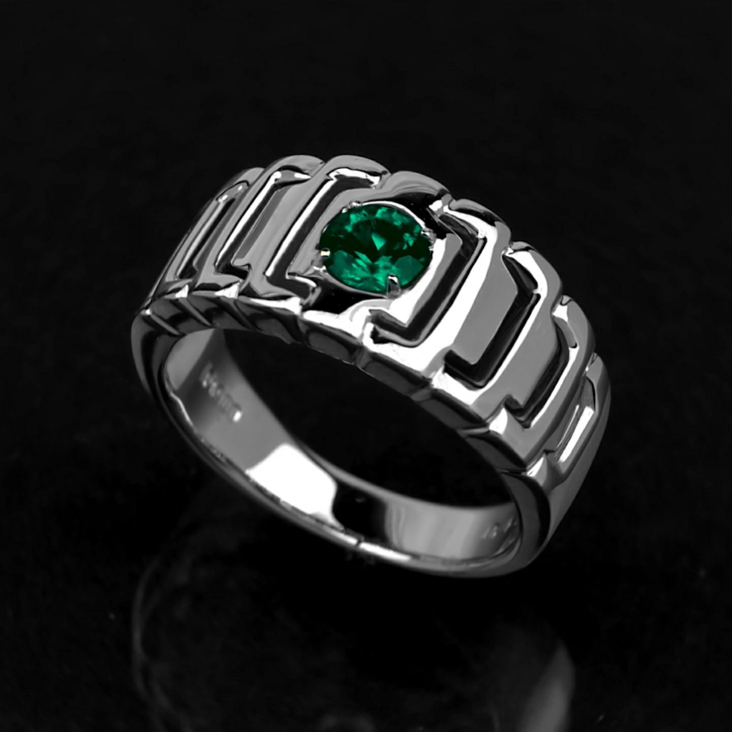 コロンビア産エメラル0.41ctプラチナリング(GIA宝石鑑別書付)【F1】