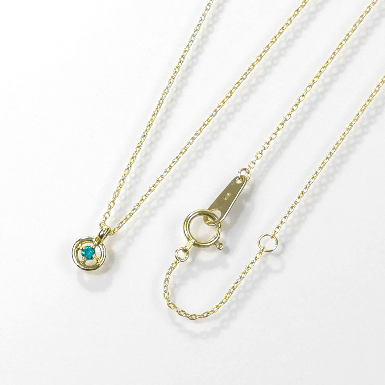 ブラジル産パライバトルマリンK18ゴールドネックレス