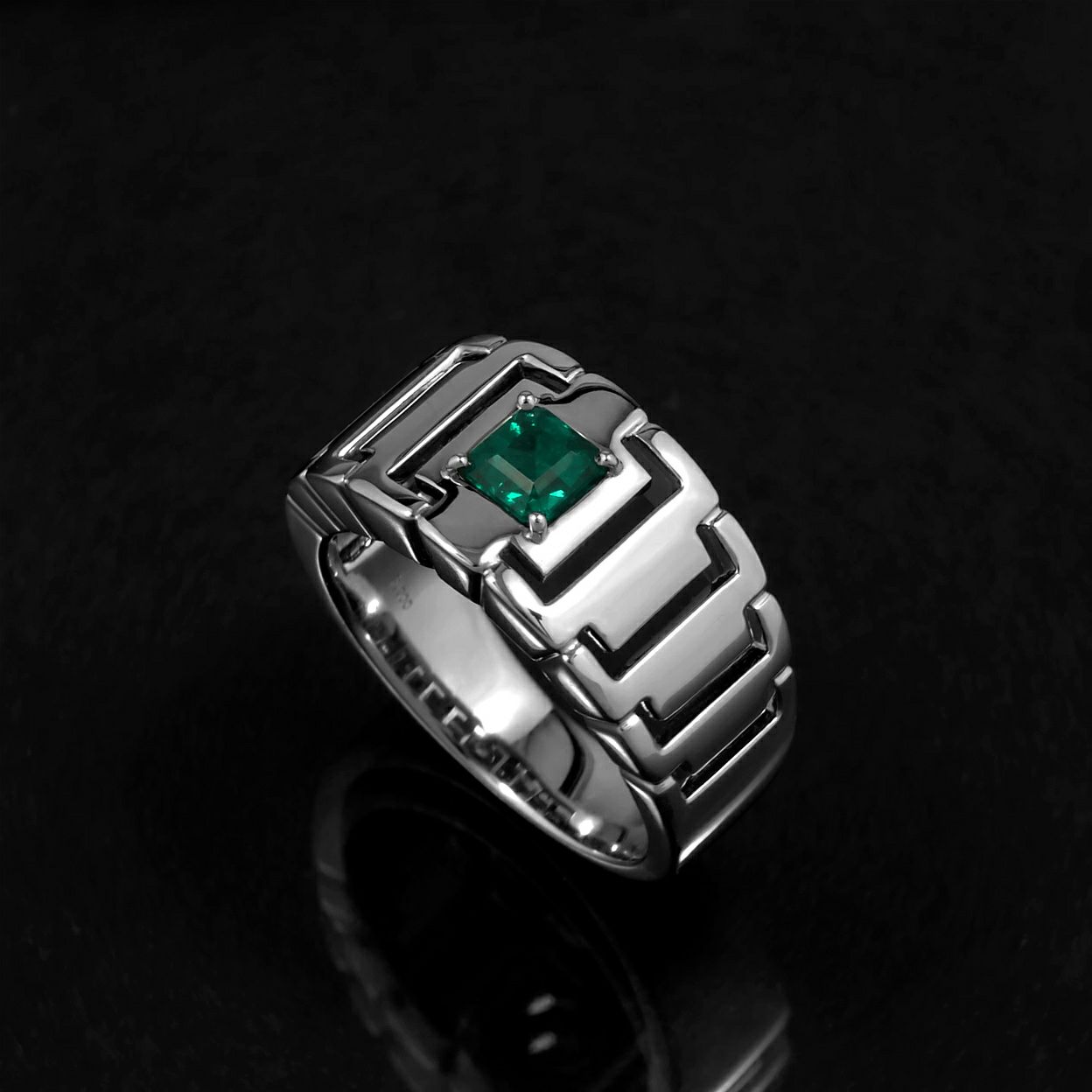 コロンビア産無処理エメラルド(ノンオイル)0.57ctプラチナリング(GIA宝石鑑別書付)