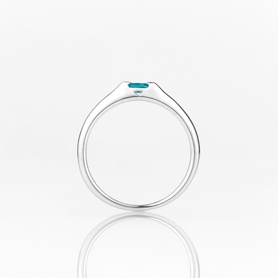 ブラジル産パライバトルマリン0.082ctプラチナリング(中央宝石研究所宝石鑑別書付)