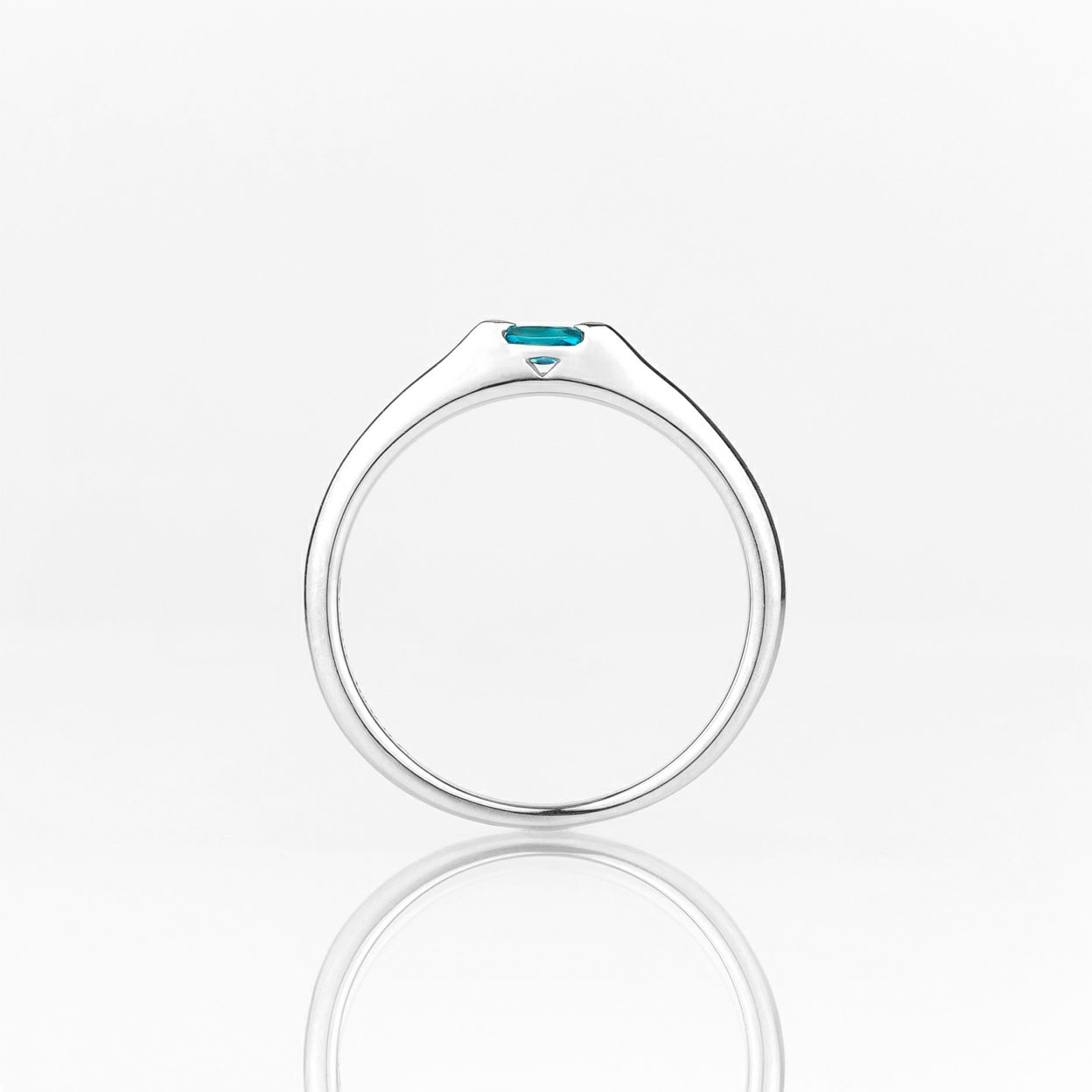 ブラジル産パライバトルマリン0.082ctプラチナリング(中央宝石研究所宝石鑑別書付)